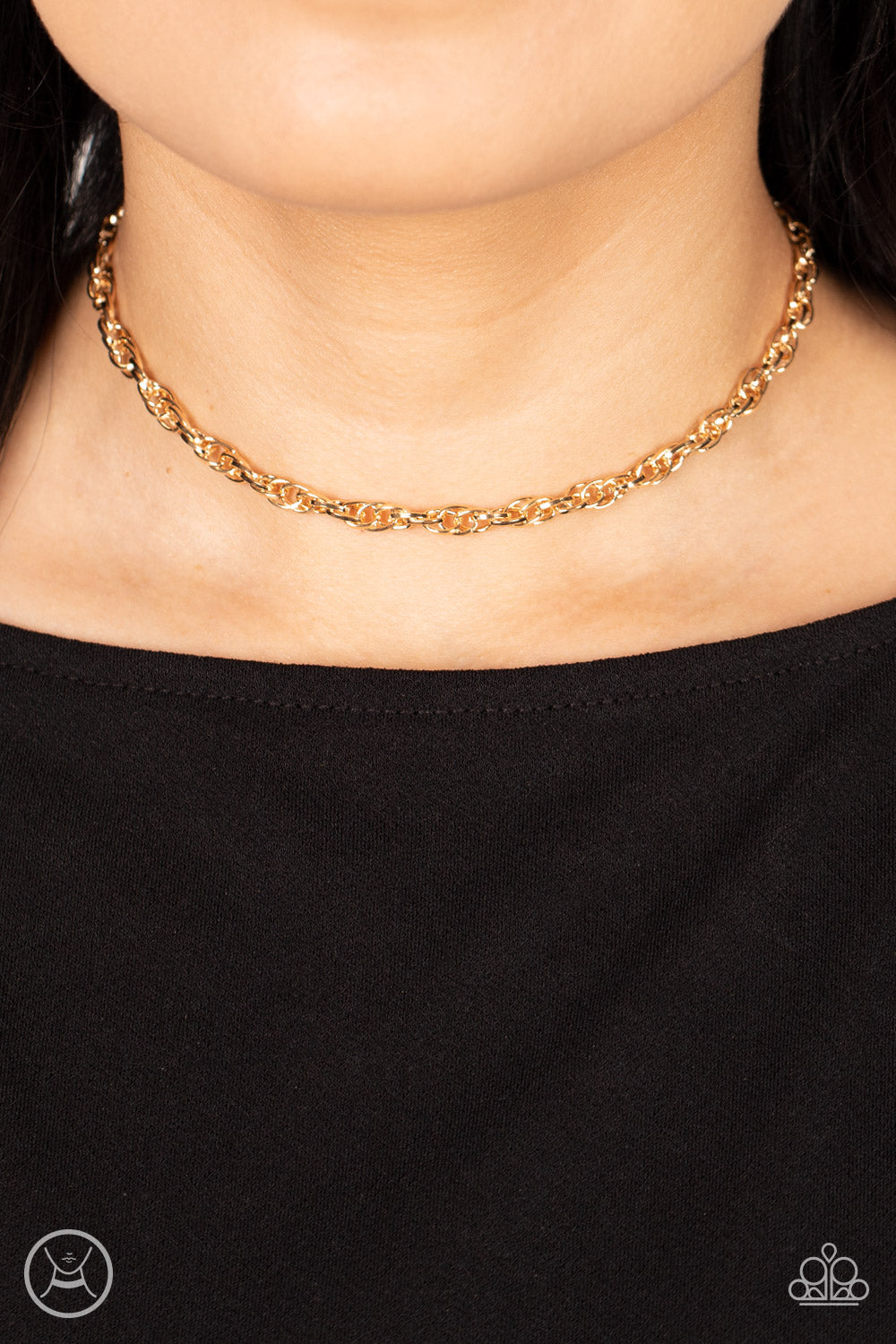 Going for Grit - Rose Gold and Silver Necklace - Paparazzi Accessories