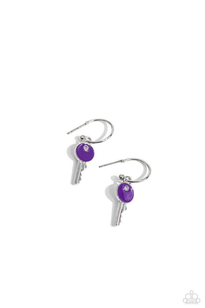 Key Performance - Purple Earrings Paparazzi 