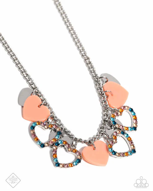 Look the HEART - Orange Necklace Paparazzi Accessories