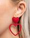 Casual Chemistry - Red Earrings Paparazzi