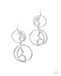 Admittedly Aerial - White (Silver) Earrings Paparazzi 