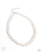 Dashing Definition - White (Silver)Pearl Necklace Paparazzi 