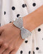 Dashing Demeanor - White (Silver) Bracelet Paparazzi 