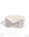 Dashing Demeanor - White (Silver) Bracelet Paparazzi 