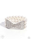 Dashing Demeanor - White (Silver) Bracelet Paparazzi Accessories