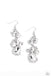 Rhinestone Reveler - White (Silver) Earrings Paparazzi