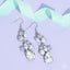 Rhinestone Reveler - White (Silver) Earrings Paparazzi