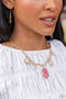 Geode Glam - Pink (Gold) Necklace Paparazzi Accessories