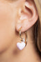 Romantic Representative - Pink (Gold) Earrings Paparazzi Accessories