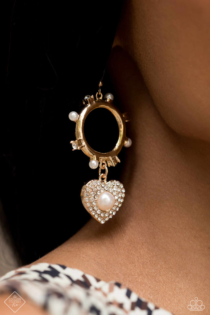 Romantic Relic - Gold Earrings Paparazzi