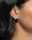Pivoting Paint - Black Hoop Earrings Paparazzi Accessories