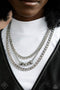 Layered Loyalty - White (Silver) Necklace Paparazzi Accessories