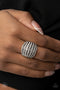 Blinding Brilliance - White (Silver) Ring Paparazzi Accessories