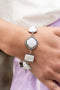 Grounding Glamour - White Bracelet Paparazzi Accessories