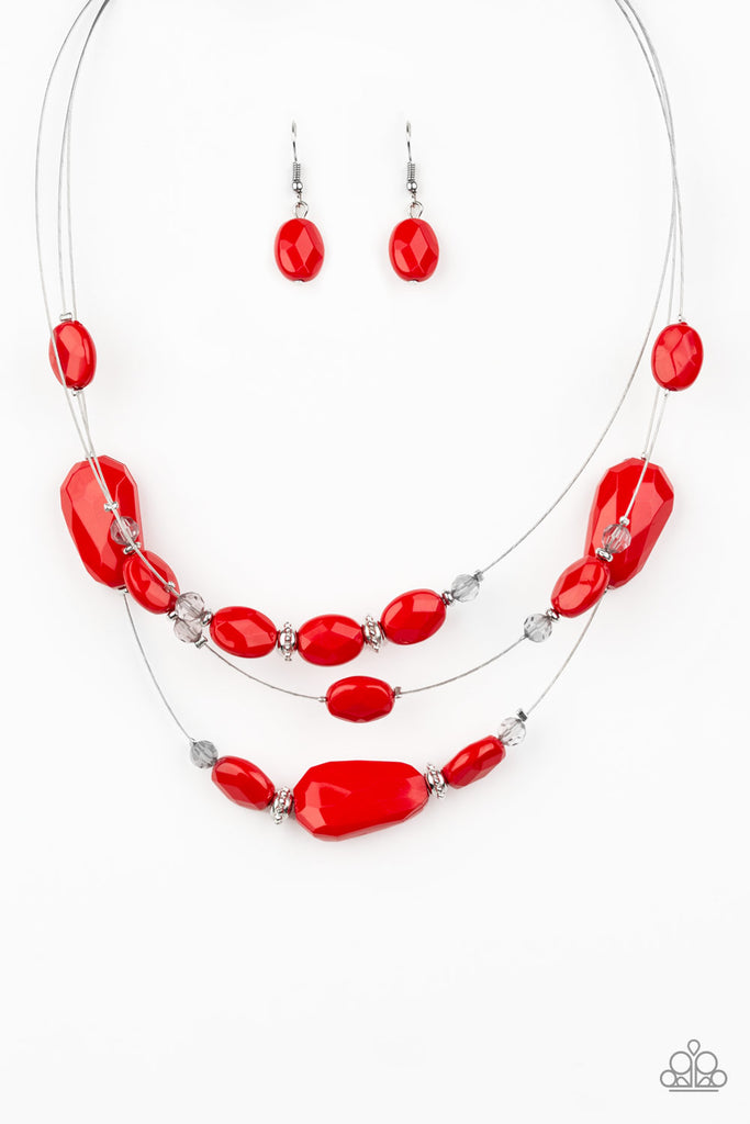 Radiant Reflections -Red Necklace -Paparazzi
