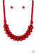 Caribbean Cover Girl - Red  Wood Necklace Paparazz