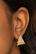 Die TRI-ing - Gold Earring-Paparazzi Accessories