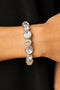 Still GLOWING Strong - White (Silver) Bracelet-Paparazzi Accessories