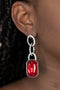 Superstar Status -Red Earring-Paparazzi Accessories