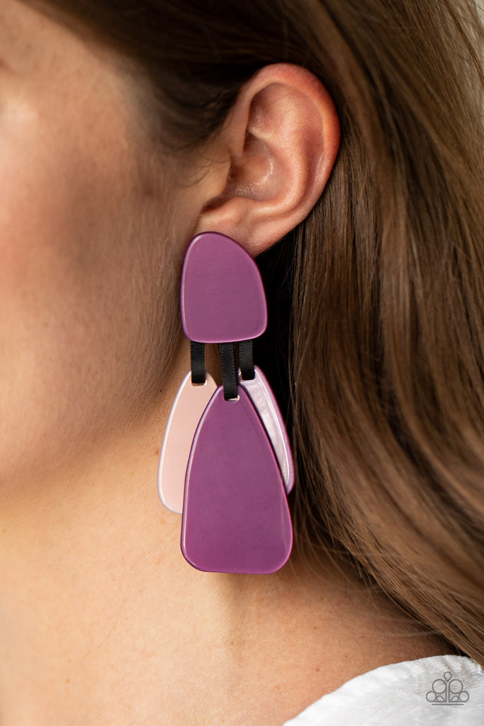 All FAUX One - Purple Earring Paparazzi 