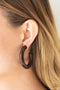 Woodsy Wonder - Brown Wood Hoop Earring-Paparazzi Accessories