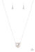 Out of The GLITTERY-ness of Your Heart - White (Silver) Necklace Paparazzi