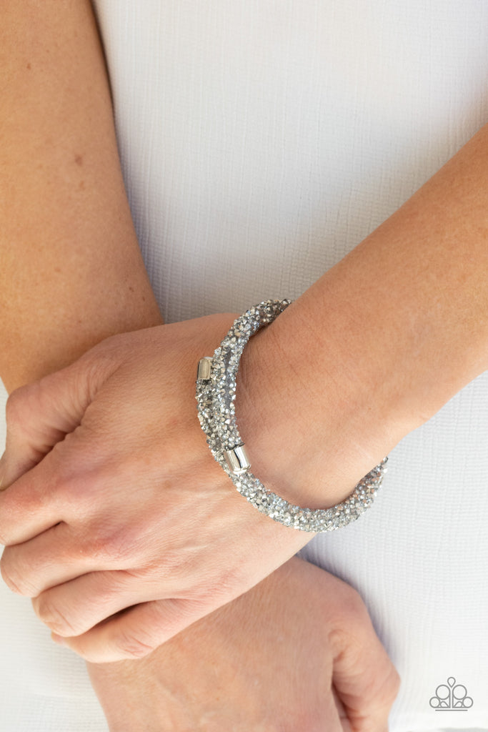 Roll Out The Glitz - Silver Bracelet Paparazzi 