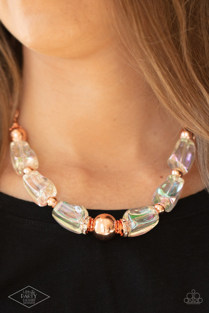 Iridescently Ice Queen - Copper Necklace Paparazzi Accessories