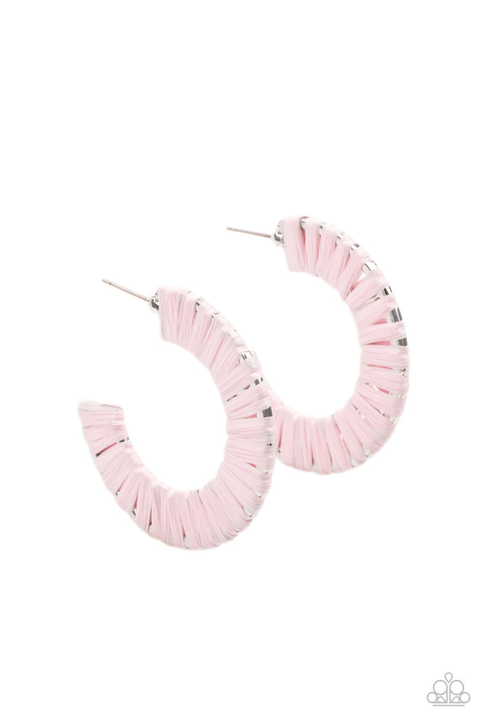 A Chance of RAINBOWS - Pink Hoop Earring Paparazzi 
