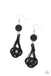 Twisted Torrents - Black Earrings Paparazzi 