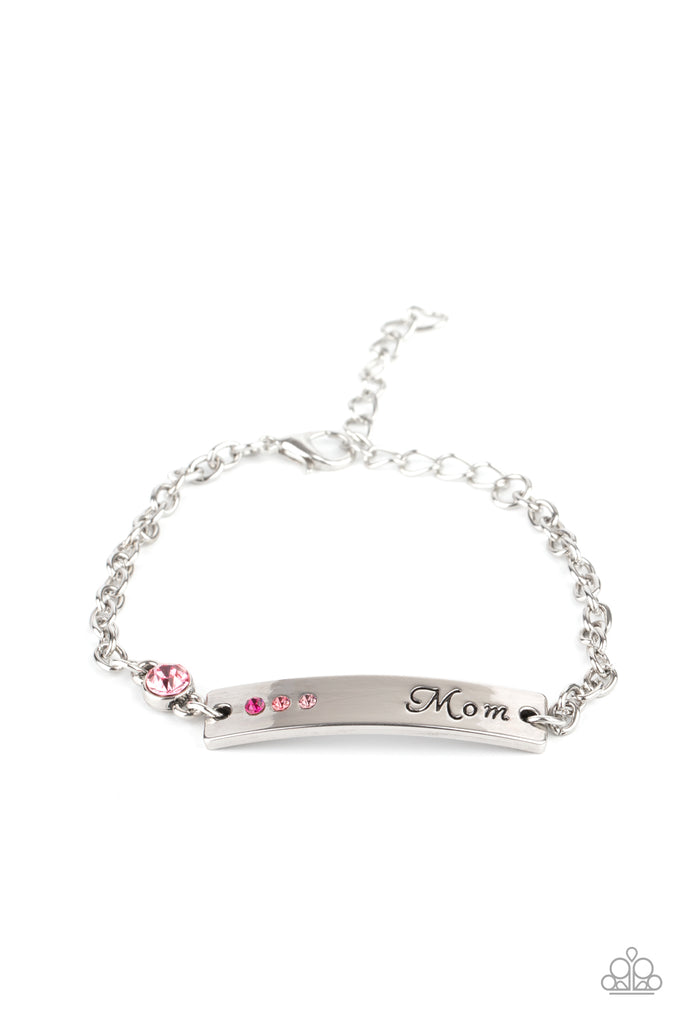 Mom Always Knows - Pink (Silver) Bracelet Paparazzi