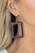 World FRAME-ous - Purple Earring Paparazzi