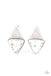 Risky Razzle - White (Silver) Earrings Paparazzi 