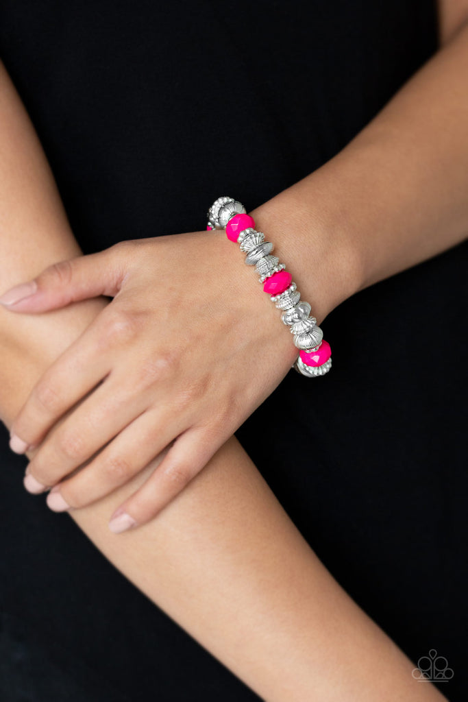 Live Life To The COLOR-fullest - Pink Bracelet-Paparazzi Accessories