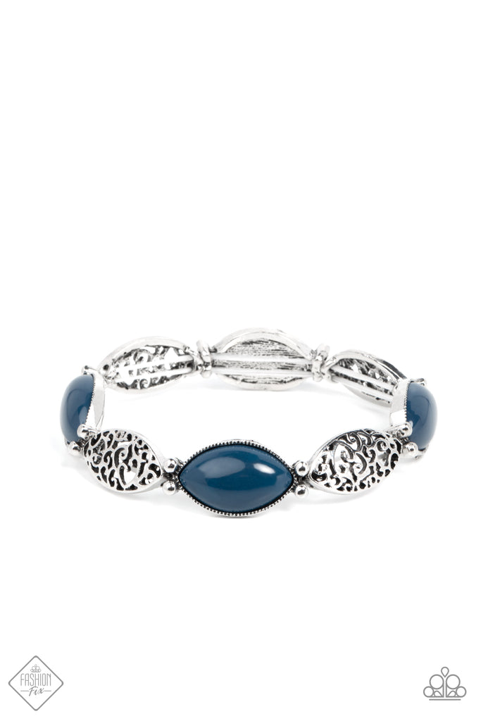 Garden Rendezvous - Blue Bracelet Paparazzi Accessories