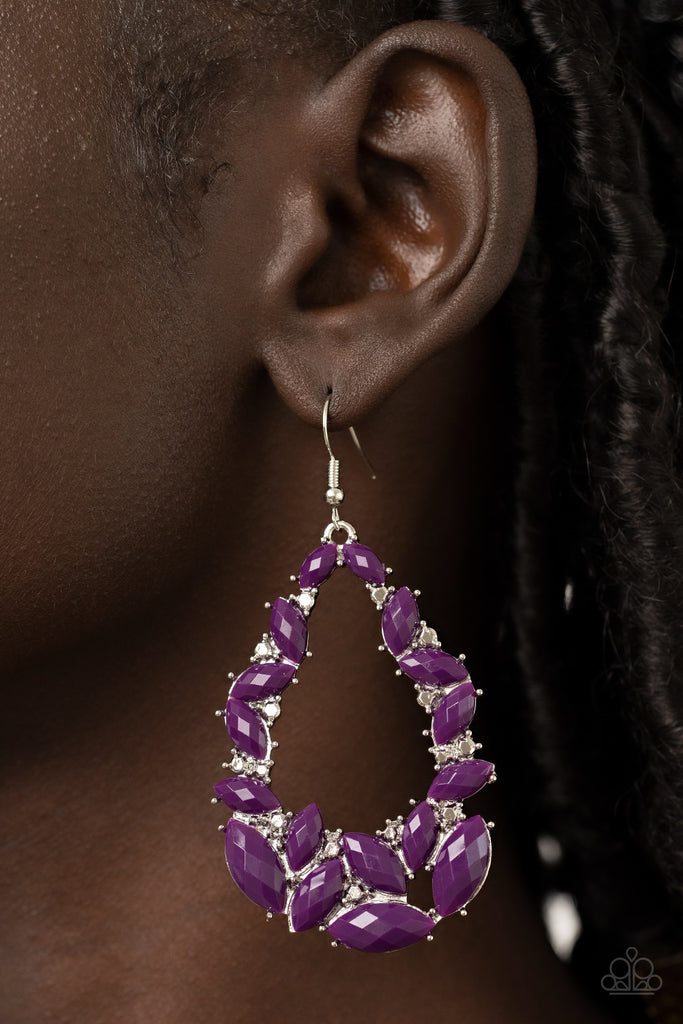 Tenacious Treasure - Purple Earring Paparazzi