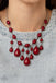 Mediterranean Mystery - Red Necklace Paparazzi 