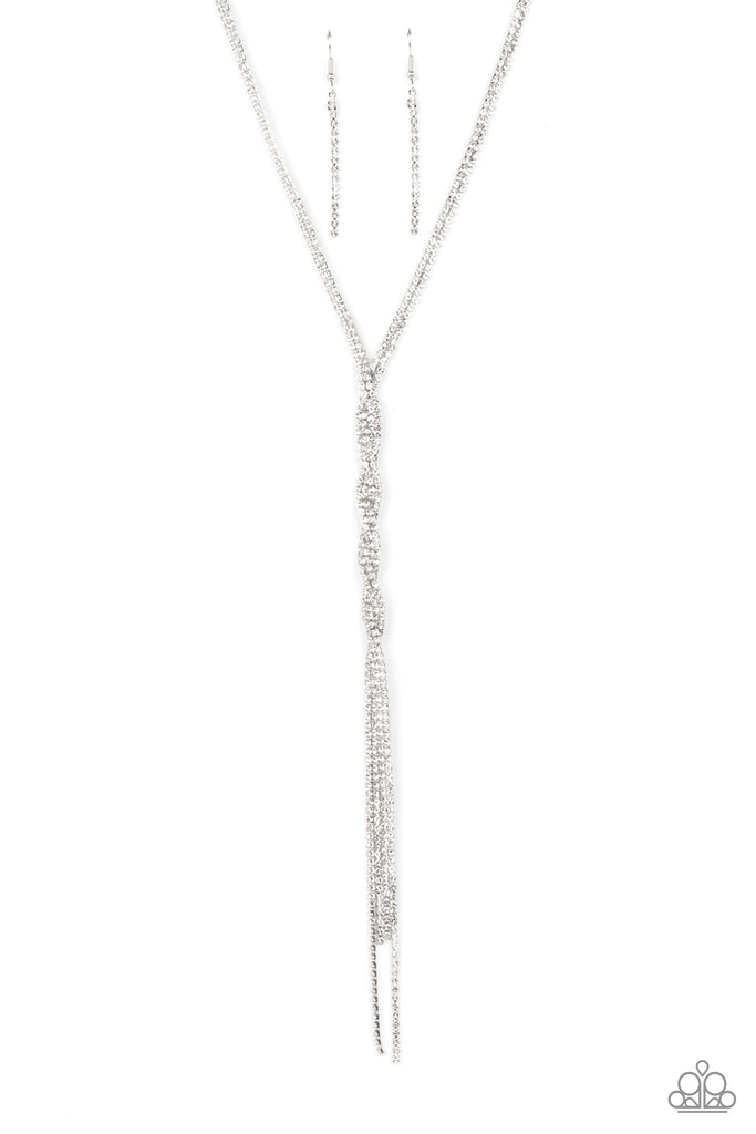 Impressively Icy - White (Silver) Necklace Paparazzi 