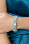 Full Body Chills - White (Silver) Bracelet Paparazzi Accessories
