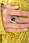 Marble Masterpiece Black Ring Paparazzi Accessories