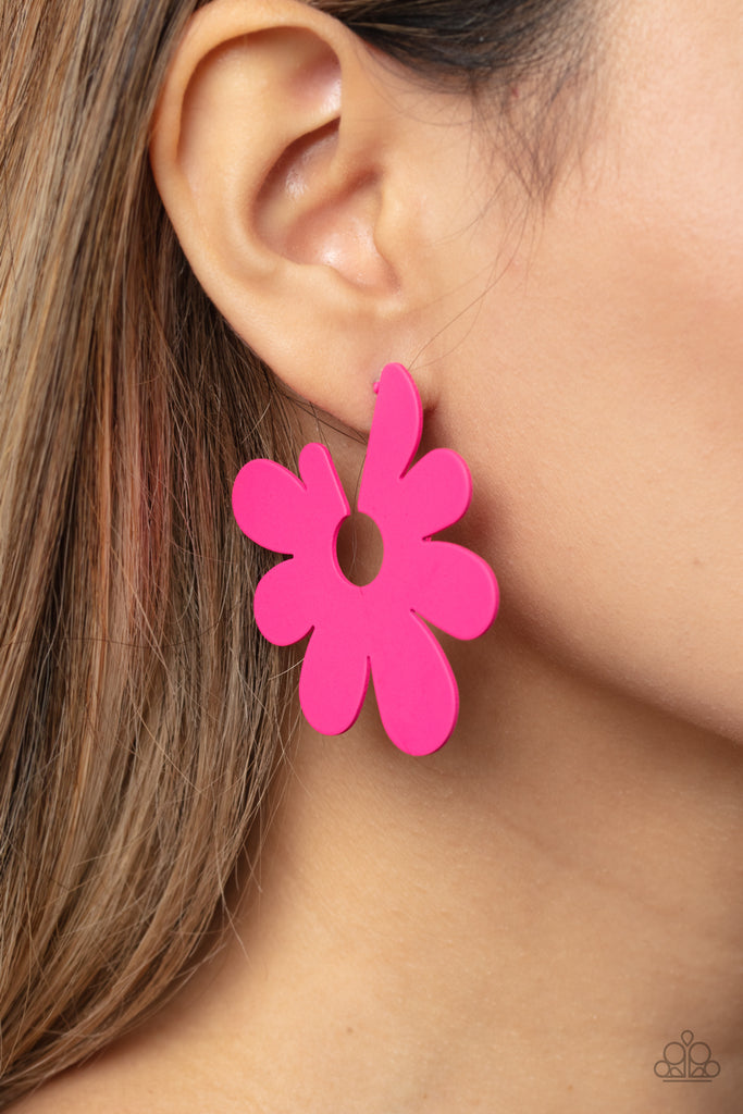 Flower Power Fantasy - Pink Earring Paparazzi