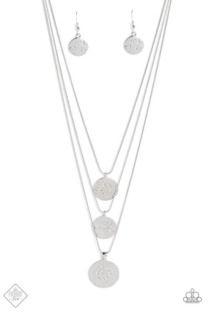 Caviar Charm - Silver Necklace Paparazzi 