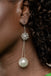 Ballerina Balance - White Pearl Earrings Paparazzi 