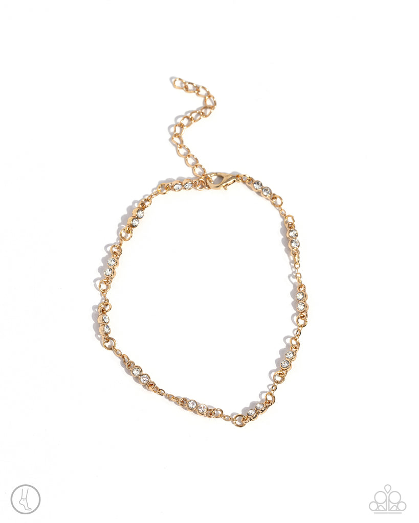 Simple Sass - Gold Anklet Paparazzi 
