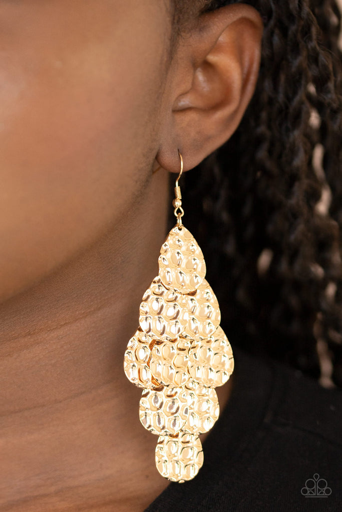 Instant Incandescence - Gold Earrings Paparazzi