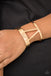 Rural Ruler - Gold Cuff Bracelet-Paparazzi Accessories
