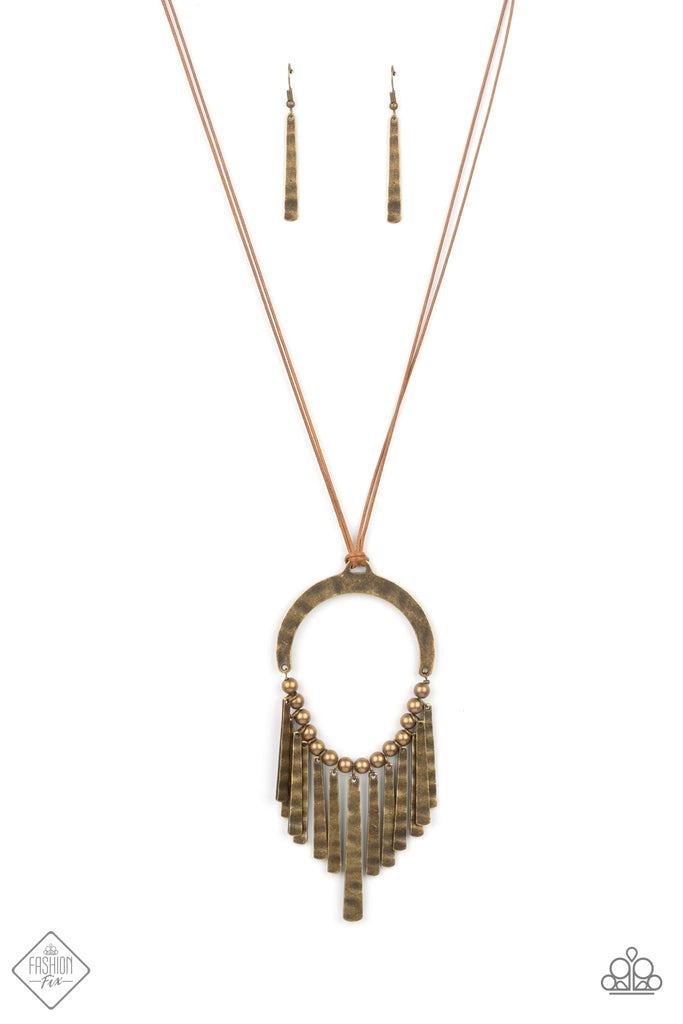 You Wouldn't FLARE! Brass Necklace Paparazzi Accessories