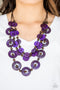 Catalina Coastin Wood Necklace - Purple Wood Necklace -Paparazzi Accessories