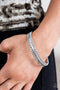 Forged Uproar - White (Silver) Bracelet Paparazzi Accessories