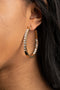 Borderline Brilliance - Gold Hoop Earrings- Paparazzi Accessories